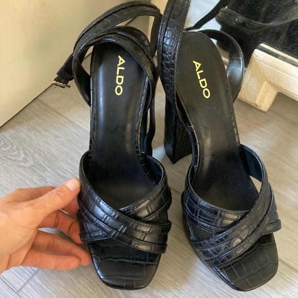 Aldo platform shoes heels new never worn 8.5 us - Picture 4 of 10